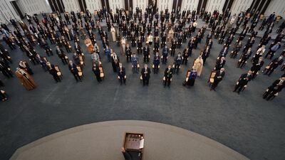 Syrian President Bashar al-Assad addresses parliament in Damascus. AP