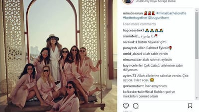 Wealthy Turkish socialite Mina Basaran and her seven friends were killed when their private plane crashed in Iran. Instagram @minabasaran