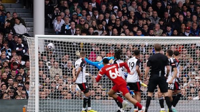 Liverpool's Trent Alexander-Arnold scores their opener. PA