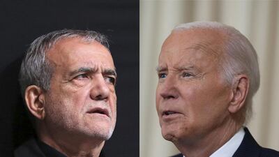 Both Masoud Pezeshkian, left, and Joe Biden pushed through their grief and went on to climb to the highest elected posts in the land. AP; Reuters