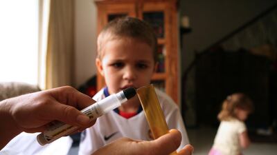 Shortage of EpiPens for children worrying parents of children with severe allergies. Paulo Vecina / The National