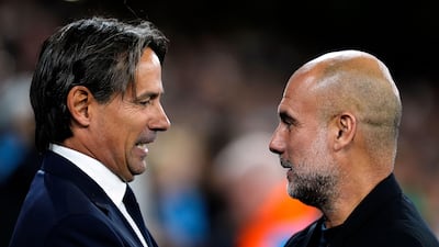 Simone Inzaghi, left, and Pep Guardiola will go head-to-head in the Club World Cup last 16 when Al Hilal take on Manchester City. PA