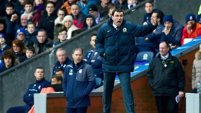Blackburn Rovers manager Gary Bowyer reacts during the FA Cup fifth-round match against Stoke City at Ewood Park on February 14, 2015, in Blackburn, England. Stu Forster / Getty Images