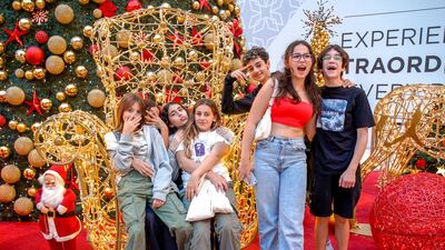 Chilling out at Yas Mall's Winter Wonderland. Victor Besa / The National