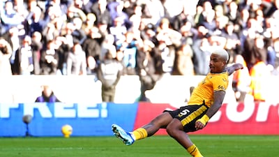 Wolverhampton Wanderers' Mario Lemina scores their winner. PA