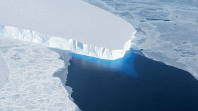 This Nasa image shows Thwaites Glacier in Western Antarctica. A major ice sheet in western Antarctica is melting, and its collapse is predicted to raise global sea level nearly 61 centimetres, scientists said in May 2014. AFP / Nasa