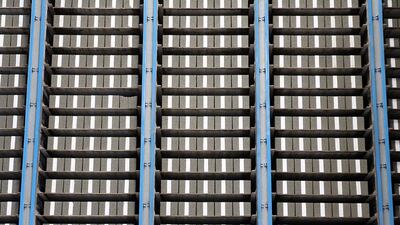 Above, insulated blocks stored at the company factory. Ducon Industries offers a fixed-price structure for its clients to minimise the tedious process of negotiating rates. Pawan Singh / The National