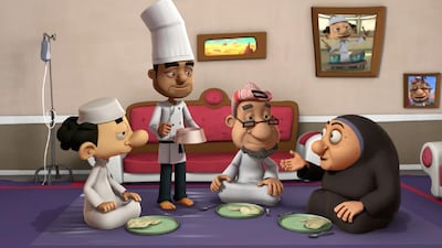 Emirati cartoon series Shaabiat Al-Cartoon debuted in 2006 and ran for 18 years. Photo: Fanar Production