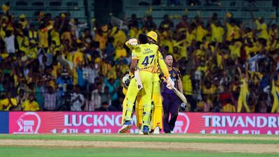 Chennai Super Kings have made a strong comeback to the IPL, but they will have to play the remainder of their home games away. Parthi Bhan / AP Photo