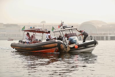 The marine operation rescued the whale shark from Dubai Creek. Ministry of Climate Change and Environment