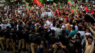 Mr Khan has been rallying supporters against the new government of Prime Minister Shahbaz Sharif and calling for early elections. AFP