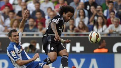 Left-bacl: Marcelo (Real Madrid). Lluis Gene / AFP