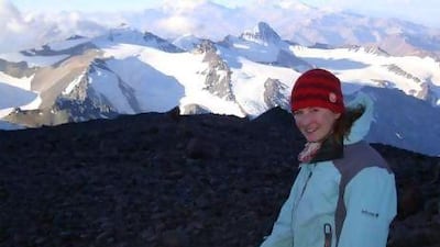 Leanna Shuttleworth tackled some of the world’s most dangerous peaks. Above, at Aconcagua in the Andes range in Argentina.
