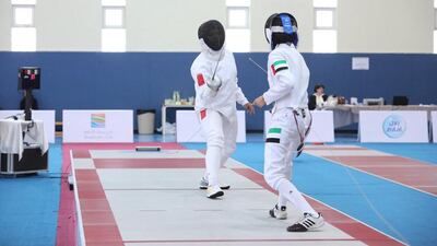 Fencing competitions. Arab Women Sports Tournament. Photo Courtesy, NNCPR