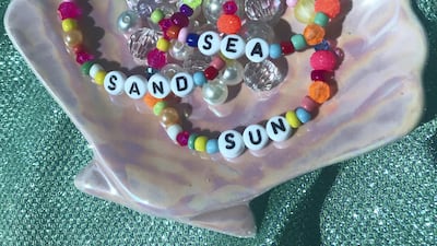 Beaded jewellery from Dubai brand Shinebop.