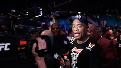 Anderson Silva leaves the arena after beating Nick Diaz in their main bout middleweight fight at UFC 183 on Saturday. Steve Marcus / Getty Images / AFP