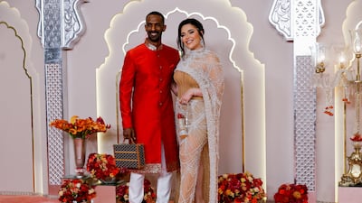 Mona Kattan, global president of Huda Beauty, and her husband Hassan Elamin. Reuters