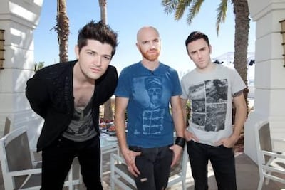 The Script 2011 in Dubai. L-R: Danny O'Donoghue, Mark Sheehan and Glen Power. Jaime Puebla/ The National