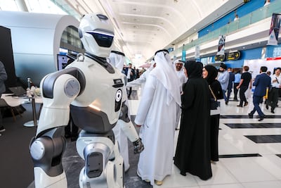 The latest technology on display at the AI Everything summit in Abu Dhabi. Victor Besa / The National