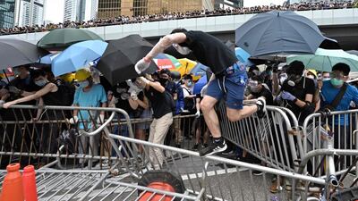 Protesters occupy the roads. AFP