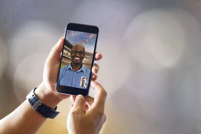 You can choose a background that makes it look like you're anywhere else – a sports stadium, even