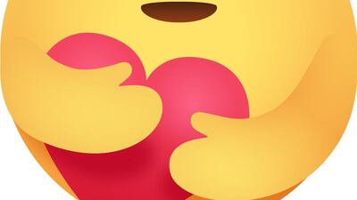 Facebook has launched a new 'Hug' reaction button. Courtesy Facebook