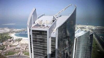 The 382-room Jumeirah Etihad Towers opens tomorrow to take advantage of the influx of sports fans to Abu Dhabi. Sammy Dallal / The National