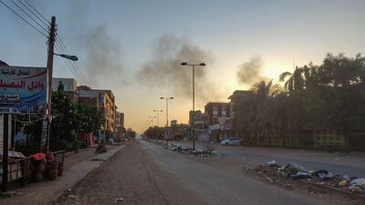 Air strikes battered Khartoum as fighting entered a fourth week. AFP