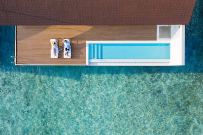 Unwind at The Westin Maldives Miriandhoo Resort this winter. Photo: Marriott International Hotel