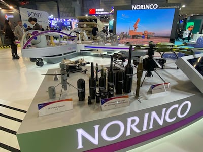 The stand for Chinese state-owned defence firm Norinco. Lizzie Porter / The National