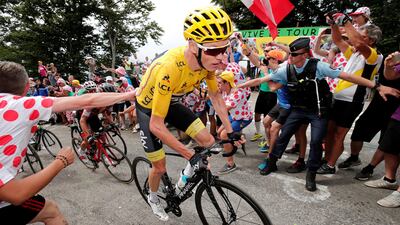 Chris Froome in action during Stage 9 of the Tour de France on Sunday. Benoit Tessier / Reuters