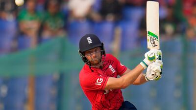 England captain Jos Buttler his 67 off 42 balls including four fours and four sixes. AP