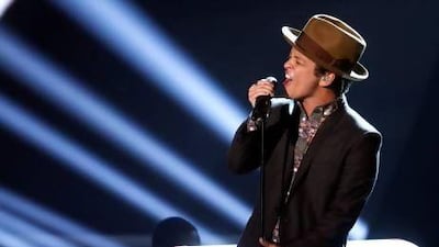 Bruno Mars will perform in Dubai tomorrow. Carlo Allegri / Reuters