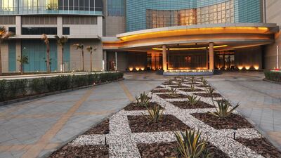 Tenants of Nation Residences, a 63-storey apartment building in the Nation Towers complex on the Corniche, want answers to why large amounts of water were flowing from the 24th floor over the stairways, flooding common areas and spilling into their homes. Delores Johnson / The National