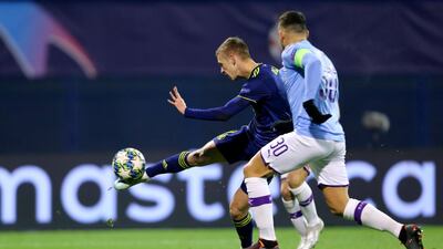Dinamo Zagreb's Dani Olmo gave his side the lead. Reuters