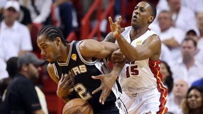 Mario Chalmers, right, was on the ball throughout Game 2 of the NBA finals. Christian Petersen / Getty Images / AFP