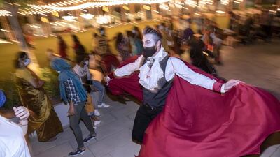 Count Dracula entertains the crowds.
