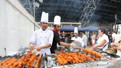 A range of dishes were served at Taste of Abu Dhabi. Pawan Singh / The National