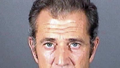 Mel Gibson following a misdemeanour battery conviction in March 2011. Getty Images