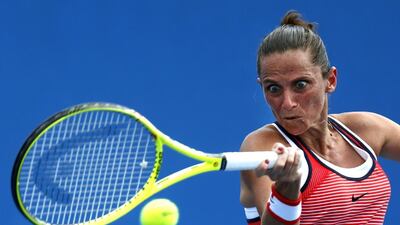 Roberta Vinci of Italy makes forehand return to Tamira Paszek of Austria during their first-round match at the Australian Open in Melbourne, Australia. Rafiq Maqbool / AP Photo