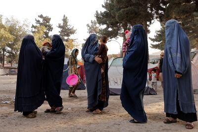 Afghan women and children, who are among displaced families fleeing the violence in their provinces, at a makeshift shelter at Shahr-e Naw park in Kabul. Reuters