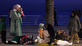 Displaced people who fled Beirut's southern suburbs during renewed fighting between Israel and Hezbollah. EPA