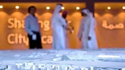 A model of Abu Dhabi's 2030 Plan at last year's Cityscape. The property market has witnessed some positive indicators.