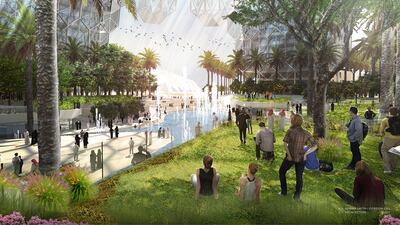 A rendering of Expo 2020's Garden. Investments related to Expo 2020 will help lift UAE growth. Courtesy Expo2020