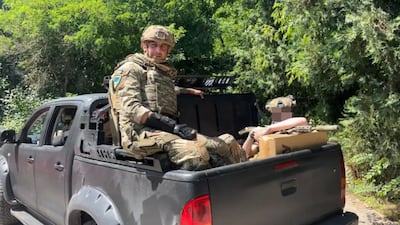 Volunteer British fighter Shareef Amin in Ukraine. He was injured on the front line but has now returned. Photo: Shareef Amin