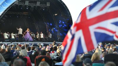 The crowd watches as singer Katherine Jenkins performs in Sandringham. Getty Images