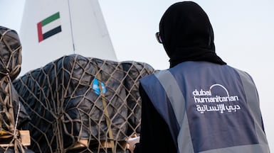 The flight arrived in Al Arish, Egypt. Photo: Dubai Media office