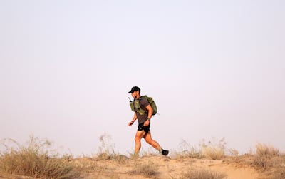 Former soldier Nick Coats is undergoing the challenge to support a mental health charity. Chris Whiteoak / The National