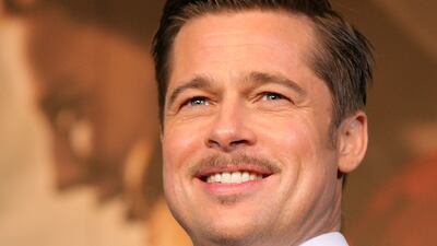 Brad Pitt grew a moustache for 'Inglorious Basterds'. Getty