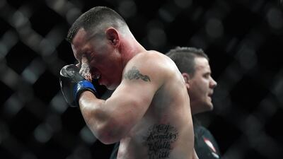 Colby Covington during his bout with Kamaru Usman. USA Today